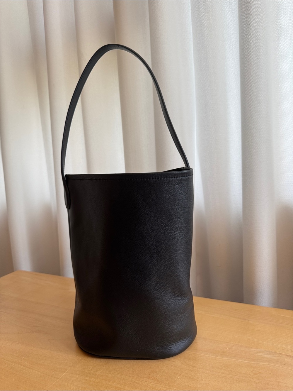 J. Crew Berkeley Bucket Bag in Black Leathet